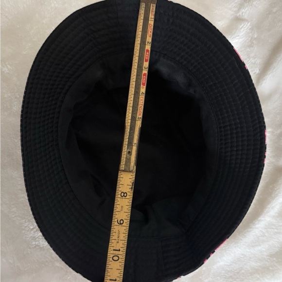 Black Bucket Hat with Pink Flamingos - Picture 7 of 7